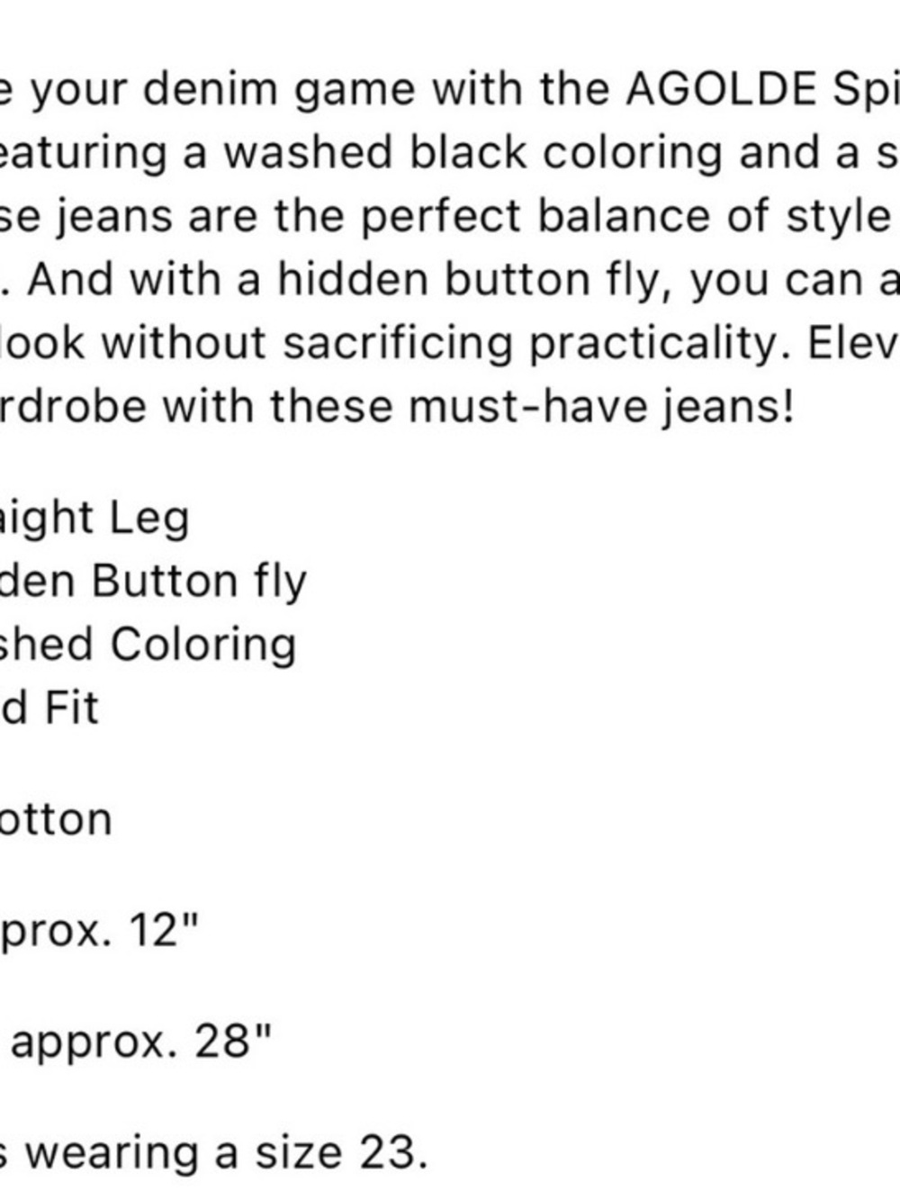 AGOLDE SPIRIT 90s Jeans NWOT - Picture 6 of 7